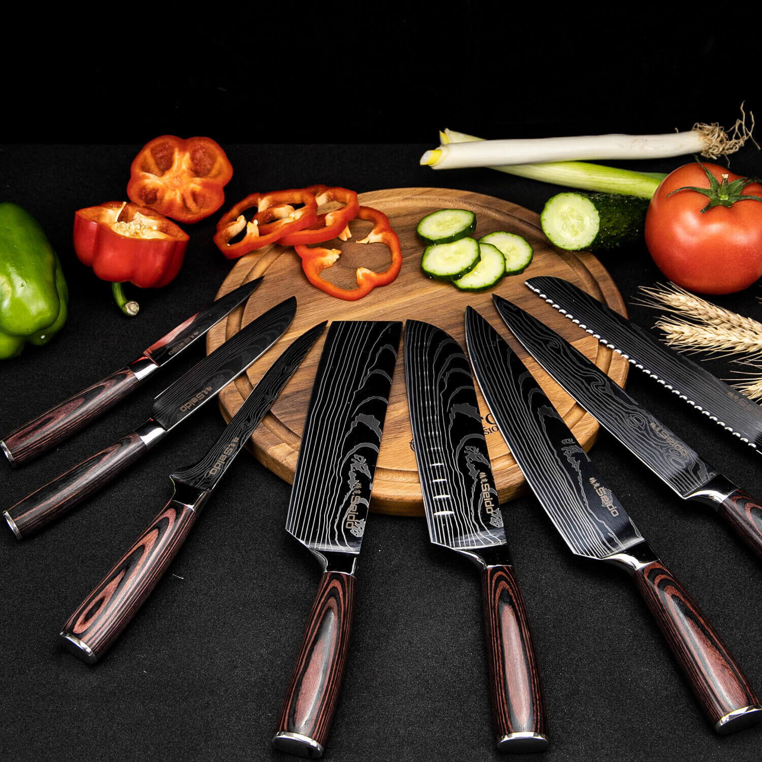 10-Piece SEIDO Japanese Master Chef Knife Set
