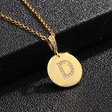 14k Alphabet pendant necklace