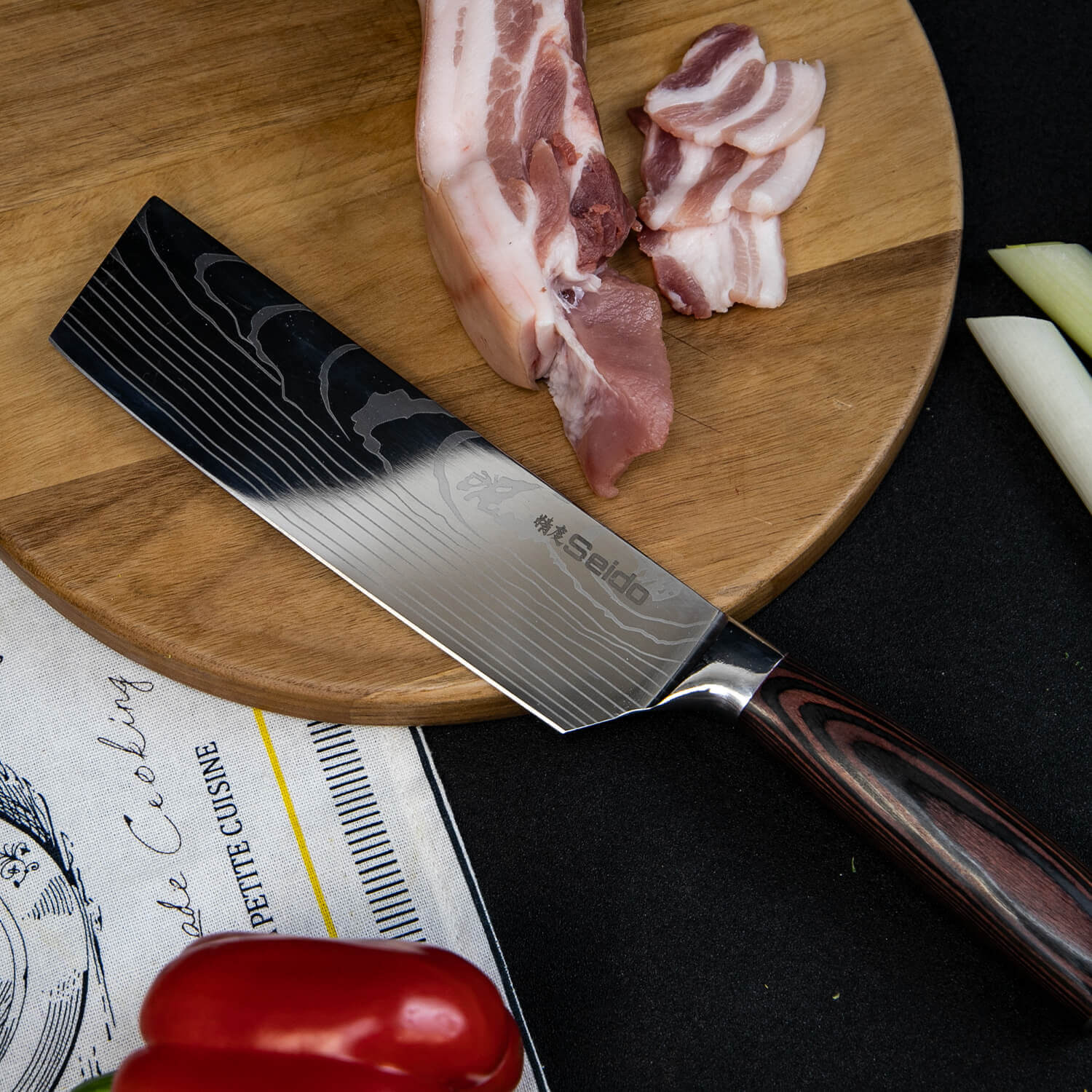 Kiritsuke Damascus Chef Knife, Seido Knives