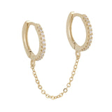 Huggie Hoop Chain Earring