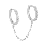 Huggie Hoop Chain Earring