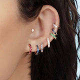 Huggie Hoop Earring Rainbow