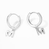 Pave Initial Earrings