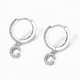 Pave Initial Earrings