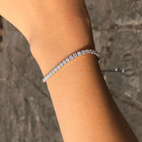 Sterling Silver Pave Bracelet