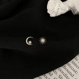 Celestial moon & star studs