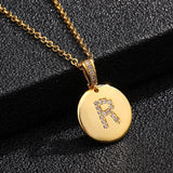 14k Alphabet pendant necklace