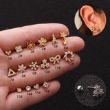 Floral Cartilage Earring Barbell