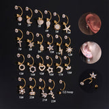 Cubic Zirconia Rook Barbell Earring