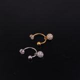 Cubic Zirconia Rook Barbell Earring