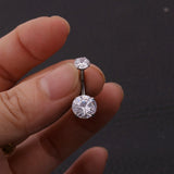 Cubic Zirconia Rook Barbell