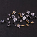 Cubic Zirconia Rook Barbell