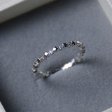 Eternity pave star ring