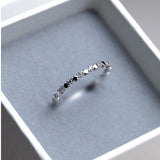 Eternity pave star ring