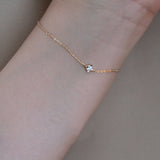 Sterling Silver Mini Pave Bracelet