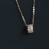 Sterling silver royal diamond necklace