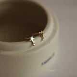 Sterling silver star with diamond