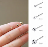 Sterling Silver Sphere Studs