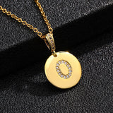 14k Alphabet pendant necklace