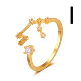 Celestial horoscope sign ring