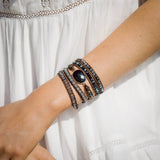 Onyx Moonlight Wrap Bracelet