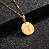 14k Alphabet pendant necklace