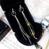 Long Tassel Pendant Earrings