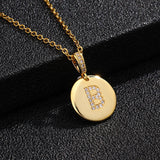 14k Alphabet pendant necklace