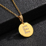 14k Alphabet pendant necklace