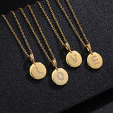 14k Alphabet pendant necklace