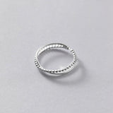 Sterling silver double infinity ring