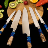 Executive Japanese Damascus Chef Knife Set