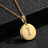 14k Alphabet pendant necklace