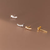 Mini pave shooting stars earrings