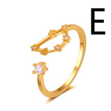 Celestial horoscope sign ring