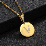 14k Alphabet pendant necklace