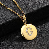 14k Alphabet pendant necklace