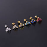 Trio Diamond Earring Barbell