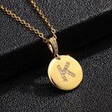 14k Alphabet pendant necklace