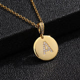 14k Alphabet pendant necklace