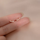 Mini pave shooting stars earrings