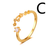 Celestial horoscope sign ring