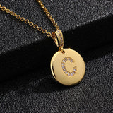 14k Alphabet pendant necklace