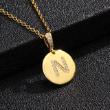 14k Alphabet pendant necklace