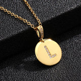 14k Alphabet pendant necklace