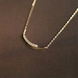 Sterling Silver Pave Wishbone necklace