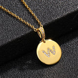 14k Alphabet pendant necklace