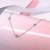 Sterling Silver Pave Necklace