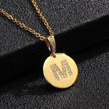 14k Alphabet pendant necklace