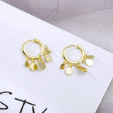 Round Disc Tassel Earrings